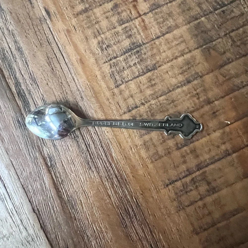 Vintage Rolex Bucherer Lucerne Switzerland Silver Souvenir Collector Spoon